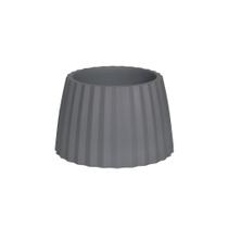 Vaso Cachepot Wave 25cm Cinza Vaso Cachepot Wave 25cm Cinza