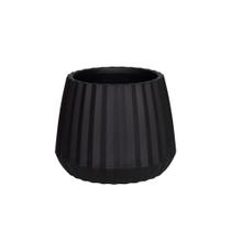 Vaso Cachepot Wave 25cm Preto