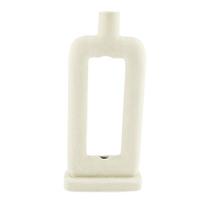 Vaso Caicara em cerâmica 25cm off-white -L Hermitage