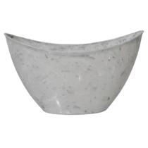 Vaso Canoa Stone G (3,5L) Branco Marmorizado INJEPLASTEC