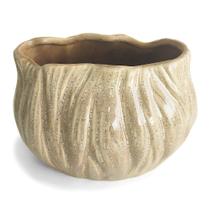 Vaso Castiçal Oval Textualizado com Riscos Decorativo em Cerâmica 12x17cm Vaso Castiçal Oval Textualizado com Riscos Decorativo em Cerâmica 12x17cm