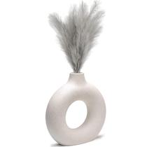 Vaso CEMABT White Donut Hollow Ceramic para flores L White Vaso CEMABT White Donut Hollow Ceramic para flores L White