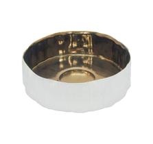 Vaso Centro de Mesa Ceramica Branco Interior Cobre Luxo