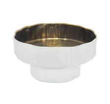 Vaso Centro de Mesa Ceramica Branco Interior Luxo