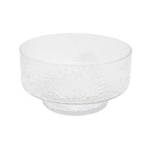 Vaso centro de mesa decorativo em vidro incolor 15x28cm