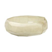 Vaso centro de mesa em vidro marrom claro fosco 11x40cm
