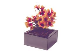 Vaso Centro De Mesa Espelho Fumê Decoração Luxo