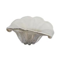 Vaso Centro de Mesa Pequeno Cristal Murano Bege Ponta Luxo