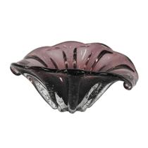 Vaso Centro de Mesa Pequeno Cristal Murano Violeta Luxo Vaso Centro de Mesa Pequeno Cristal Murano Violeta Luxo