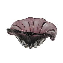 Vaso Centro de Mesa Pequeno Murano Violeta Acabamento Luxo
