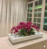 Vaso Centro De Mesa Retangular Vidro Branco