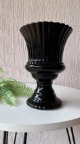 Vaso Centro de Mesa Taça Decorativo Preto