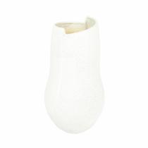 Vaso Cerâmica Bege Claro Maior Design Abstrato