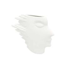 Vaso Ceramica Branca Rosto Perfil Decorativo Luxo Vaso Ceramica Branca Rosto Perfil Decorativo Luxo