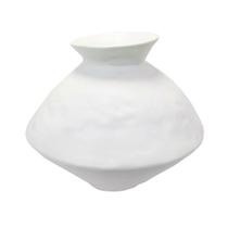 Vaso Ceramica Branco Maior Design Cone Contemporaneo