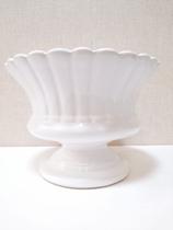 Vaso Cerâmica Branco Real 21,5x15cm Vaso Cerâmica Branco Real 21,5x15cm