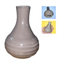 Vaso Cerâmica Cinza - Mini Decoração Enfeite