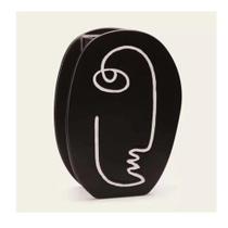 Vaso Cerâmica Decorativo Grande Preto Lili Casa Único Vaso Cerâmica Decorativo Grande Preto Lili Casa Único