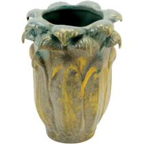 Vaso Cerâmica Decorativo Verde Home&co Chryso 21x16x16cm Vaso Cerâmica Decorativo Verde Home&co Chryso 21x16x16cm