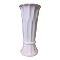 Vaso cerâmica esmaltada branco brilho 30x13cm 4250 Cerâmica Érica