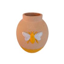 Vaso Cerâmica Favo Honey Bee Laranja 9,5x8x8,5cm Vaso Cerâmica Favo Honey Bee Laranja 9,5x8x8,5cm