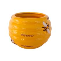 Vaso Cerâmica Honey Bee Laranja 8,6x13x13,2cm