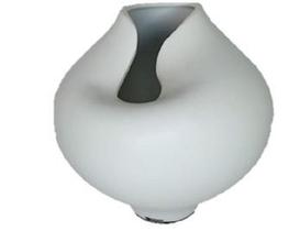 Vaso Cerâmica Mzotti Branco Fosco - 29x28x29cm - Mazzotti Vaso Cerâmica Mzotti Branco Fosco - 29x28x29cm - Mazzotti