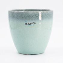 Vaso Cerâmica Orquídea (12) Azul Névoa BURGUINA