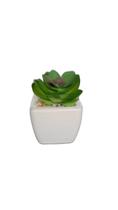 Vaso Cerâmica Planta Artificial Suculenta Rosa de Pedra