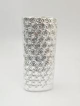Vaso cerâmica prata
