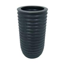 Vaso Ceramica Preta Menor Todo em Relevo Horizontal Vaso Ceramica Preta Menor Todo em Relevo Horizontal