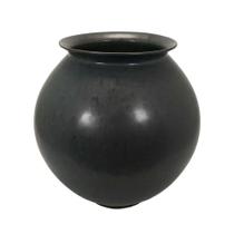 Vaso Ceramica Preto Abaulado Fino Design Boca Tradicional Vaso Ceramica Preto Abaulado Fino Design Boca Tradicional