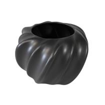 Vaso Ceramica Preto Ondulado Transversal Contemporaneo Luxo Vaso Ceramica Preto Ondulado Transversal Contemporaneo Luxo