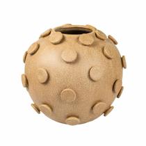 Vaso Cerâmica Terracota Maior Relevo Discos