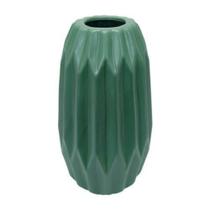 Vaso Ceramica Verde Maior Relevos em Losango Fino Design Vaso Ceramica Verde Maior Relevos em Losango Fino Design