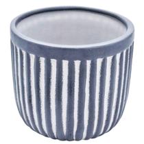 Vaso Cerâmica Violeta (12) Cimento Queimado BURGUINA