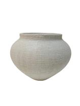 Vaso ceramico off white organico texturizado