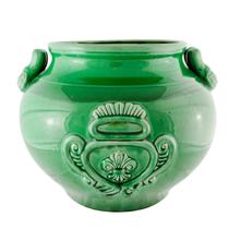 Vaso Cerâmico Verde Jade para Ambientes Grandiosos