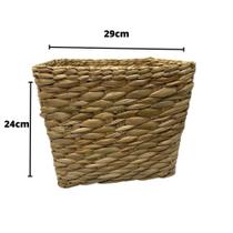 Vaso Cesto Cachepo Taboa Quadrado Decoração Rustico Ref.965
