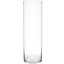 Vaso Cilíndrico de Vidro 14x60cm para Arranjos Florais em Eventos e Decoração