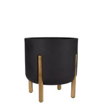 Vaso Cilindrico Decore 33 Chumbo/Preto - Japi Vaso Cilindrico Decore 33 Chumbo/Preto - Japi