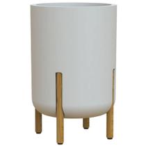 Vaso Cilíndrico Decore com 34cm Off-White - JVCDB34 - JAPI