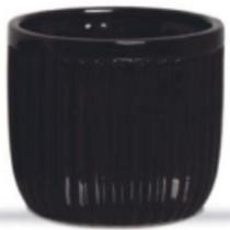 Vaso Cilíndrico em Cerâmica Linha Violeta Preto Estilo Moderno Vaso Cilíndrico em Cerâmica Linha Violeta Preto Estilo Moderno