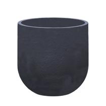 Vaso Cilíndrico Rustico 55 Japi Cinza/Grafite