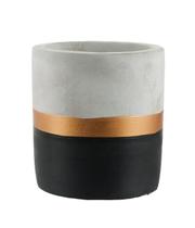 Vaso Cimento Base Preto 9x8x8cm