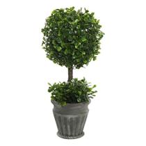 Vaso cinza de topiaria artificial de buxo Vickerman de 33 cm Vaso cinza de topiaria artificial de buxo Vickerman de 33 cm