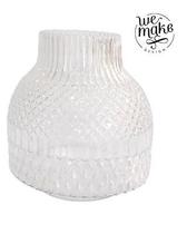 Vaso clear bojudo decorativo em vidro