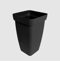 Vaso Coluna Floratta em Plástico Preto 22,0L 44x27cm - Rischioto