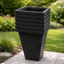 Vaso Coluna Preto 13L Plasnew Kit 6 ou 12 Unidades