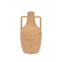 Vaso com alça em metal rustico bege mart 34,5cm Vaso com alça em metal rustico bege mart 34,5cm